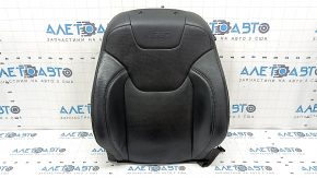 Driver's seat back upholstery for Jeep Cherokee KL 19-23, black leather, perforated, heated, dented, scratched, worn