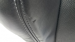 Driver's seat back upholstery for Jeep Cherokee KL 19-23, black leather, perforated, heated, dented, scratched, worn