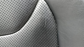Driver's seat back upholstery for Jeep Cherokee KL 19-23, black leather, perforated, heated, dented, scratched, worn