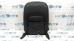 Driver's seat back upholstery for Jeep Cherokee KL 19-23, black leather, perforated, heated, dented, scratched, worn