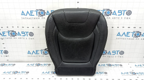 Driver's seat cushion cover for Jeep Cherokee KL 19-23, black leather, perforated, heated, scratches, dented