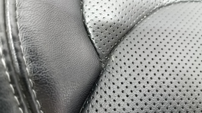 Driver's seat cushion cover for Jeep Cherokee KL 19-23, black leather, perforated, heated, scratches, dented