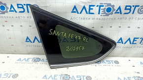 Rear left window, blind glass, Hyundai Santa FE Sport 13-18, chrome, scratches on chrome