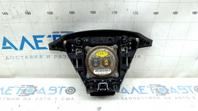The steering wheel airbag for the driver's side of the Hyundai Santa FE Sport 13-18 is black and rusty.