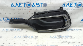Left bumper grille for Hyundai Santa FE Sport 2017-2018 restyling, USA, without fog lights, sand