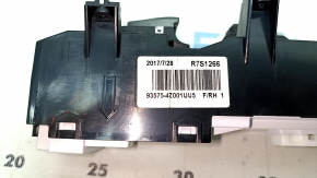 Front right window lift control for Hyundai Santa FE Sport 13-18 black, gray inserts, with lock control