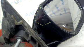 Right side mirror assembly for Hyundai Santa FE Sport 2017-2018, heated, 3-pin, black, scratches