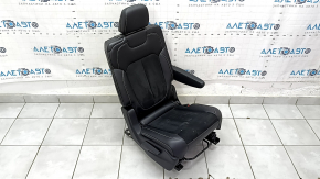 Jeep Grand Cherokee WL 21-25 2nd row right seat, manual, black leather with perforation, long, dry-cleanable, scratched