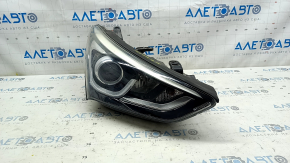 Right front headlight for Hyundai Santa FE Sport 2017-2018 restyling, USA, halogen, peeling paint, cobwebby
