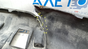 Front bare bumper Hyundai Santa FE Sport 17-18 rest, structure, lower part USA, broken fasteners, cracks, scratches, pressed