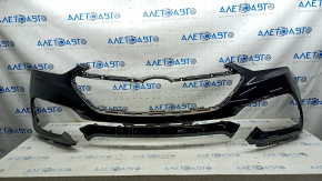 Front bumper bare Hyundai Santa FE Sport 17-18 rest upper part USA, black, broken, fake, broken fasteners, pressed