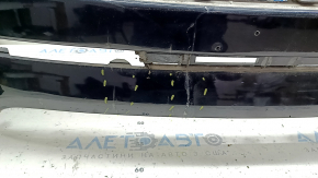 Front bumper bare Hyundai Santa FE Sport 17-18 rest upper part USA, black, broken, fake, broken fasteners, pressed