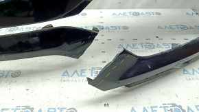 Front bumper bare Hyundai Santa FE Sport 17-18 rest upper part USA, black, broken, fake, broken fasteners, pressed