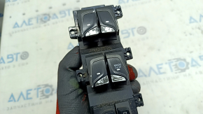 Front left window lift control Hyundai Santa FE Sport 17-18 black, without seat memory, worn