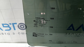 Jeep Grand Cherokee WL 21-25 rear right door glass, tinted, long, triplex
