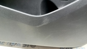Door trim panel front left Hyundai Santa FE Sport 17-18 black with gray insert, armrest leather black, with handle, worn