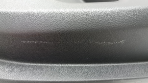 Door trim panel, rear right, complete, Jeep Grand Cherokee WL 23-25, black, long, armrest and insert, black leather, white stitching, molding, graphite gloss, worn