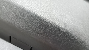 Jeep Grand Cherokee WL 23-25 black front right door panel, armrest and insert, black leather, white stitching, glossy graphite molding, worn, scratches