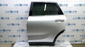 Kia Sorento 16-20 rear left door assembly, silver KCS, molding clouded
