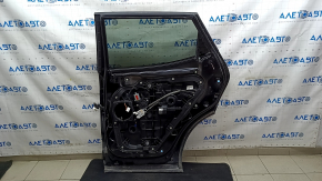 Rear right door assembly Hyundai Santa FE Sport 13-18 black S3B, bumper, dented