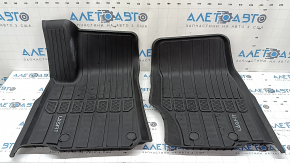Set of interior and trunk mats for Jeep Grand Cherokee WL 21-25, black rubber, LASFIT, for 6 seats, without center console, scratches