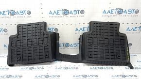 Set of interior and trunk mats for Jeep Grand Cherokee WL 21-25, black rubber, LASFIT, for 6 seats, without center console, scratches
