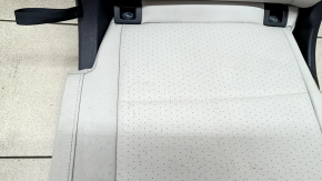 Rear seats, 2nd row, right, VW Tiguan 18-21, gray leather, perforated, dry-cleanable
