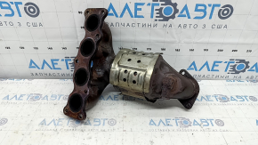Exhaust manifold with catalytic converter for Hyundai Santa FE Sport 2017-2018, rusty, without stud