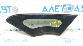 The front left window glass is blind and the seal is torn on a Nissan Leaf 18-24.