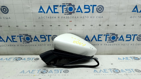 Left side mirror assembly Mazda 3 19-22 4D 6-pin, turn signal, heated, BSM, Japan built, white