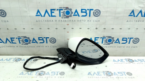 Right side mirror assembly for Mazda 3 19-22 4D, 6 pins, turn signal, heated, BSM, Japan built, white