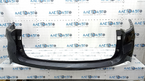 Jeep Grand Cherokee WL 21-25 rear bumper, bare, with parking sensors, long, graphite, broken, missing fragments, broken fasteners, scratches, cracks