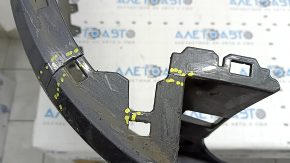 Jeep Grand Cherokee WL 21-25 rear bumper, bare, with parking sensors, long, graphite, broken, missing fragments, broken fasteners, scratches, cracks