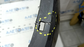 Jeep Grand Cherokee WL 21-25 rear bumper, bare, with parking sensors, long, graphite, broken, missing fragments, broken fasteners, scratches, cracks
