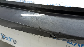 Jeep Grand Cherokee WL 21-25 rear bumper, bare, with parking sensors, long, graphite, broken, missing fragments, broken fasteners, scratches, cracks