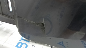 Jeep Grand Cherokee WL 21-25 rear bumper, bare, with parking sensors, long, graphite, broken, missing fragments, broken fasteners, scratches, cracks