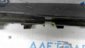 Jeep Grand Cherokee WL 21-25 rear bumper, bare, with parking sensors, long, graphite, broken, missing fragments, broken fasteners, scratches, cracks