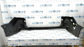 Jeep Grand Cherokee WL 21-25 rear bumper, bare, with parking sensors, long, graphite, broken, missing fragments, broken fasteners, scratches, cracks