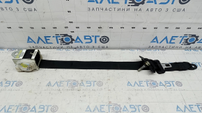 Rear right seat belt for a 2014 Dodge Challenger, black, cracks on the plug