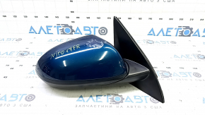 Right side mirror assembly Kia Niro 17-22 3-pin, blue, polished