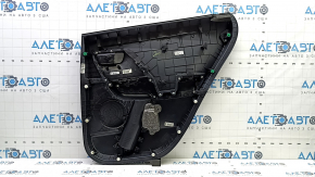 Door trim panel rear left Kia Niro 17-22 HEV, PHEV black, insert gray, rubber armrest, worn, without handle