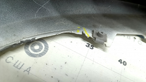 Front bumper, bare, Mazda 3 19-24 4d, white, painted, dents, scratches, broken fasteners