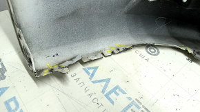 Front bumper, bare, Mazda 3 19-24 4d, white, painted, dents, scratches, broken fasteners