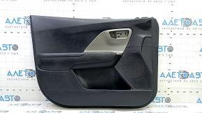 Front left door panel for Kia Niro 17-22 HEV, PHEV, black, gray insert, rubber armrest, worn, torn, no handle