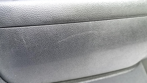 Front left door panel for Kia Niro 17-22 HEV, PHEV, black, gray insert, rubber armrest, worn, torn, no handle
