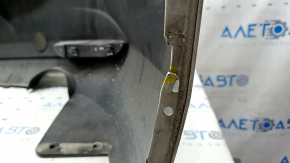 Rear bumper naked Mazda 3 19-24 4d white, painted, dented, crepe cracked, paint peeling