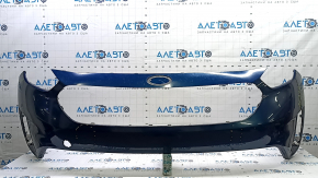 Kia Niro 17-19 HEV front bumper, PHEV without parking sensors, blue, cracks in the mounts, dented
