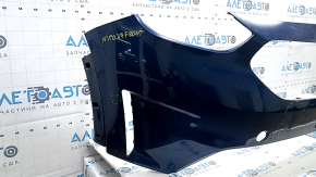 Kia Niro 17-19 HEV front bumper, PHEV without parking sensors, blue, cracks in the mounts, dented