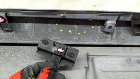 Left side sill for Mazda 3 19-24 with mudguard, Japan built, white, cracked mount, scratches, unsoldered mount
