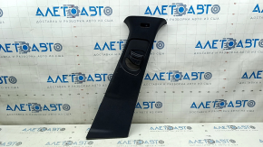 Right center pillar trim, upper belt, Mazda 3 19-22 4D, black, Japan built, scratches, without plug